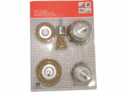 Kartáč rotační 5 ks 2,5/4/4,5/5/6,5 cm ocel