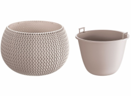 Květináč SPLOFY s vkladem 2,3 l/23,9 cm mocca
