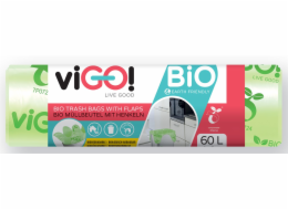 Pytel na odpadky 60 l/10 ks BIO 100% kompostovatelné s uchy zel