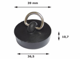 Zátka umyvadla 39 mm černá balená
