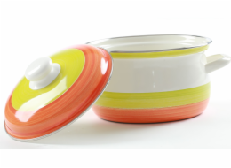 Hrnec smalt 16 cm/2,1 l Belis ART SPRING s poklicí smalt
