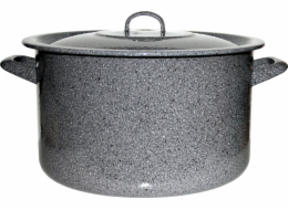 Hrnec smalt 18 cm/3 l s poklicí dekor kámen