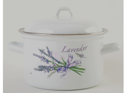 Hrnec smalt 22 cm/6 l s poklicí Levandule Standard