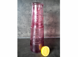 Karafa 800 ml se skleničkou 280 ml růžová