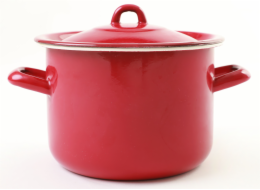 Hrnec smalt 4,5 l s poklicí ELEGANT RED 20 cm