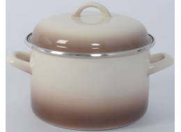 Hrnec 3 l smalt s poklicí dekor Capuccino 18 cm