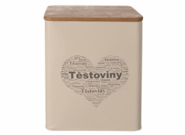 Dóza na těstoviny SRDCE plech / dřevo