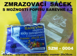 Sáček do mrazáku 40 ks č 2 25x35 cm barevný