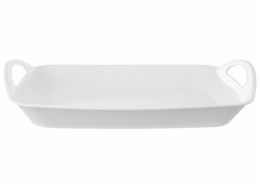 Tác servírovací 43,5x31,5x9 cm bílý plast