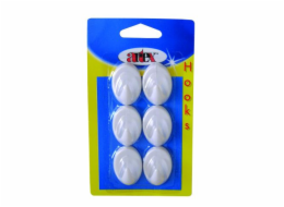 Háčky sada 6 ks plast samolepící 2229