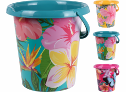 Vědro 12 l mix dekorů květiny plast