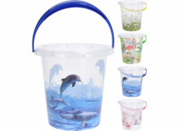 Vědro 12 l mix dekorů plast
