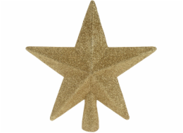 Špička vánoční 19 cm hvězda zlatá