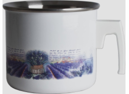 Mlékovar smalt 16 cm/2 l dekor levandule