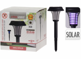 Lampa solární na hubení hmyzu UV 14,5x40 cm 2 LED 2v1