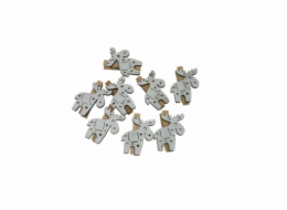 Dekorace sobi 9 ks bílí