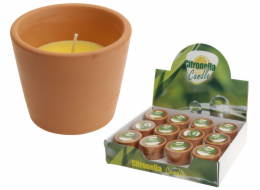 Svíčka proti hmyzu 7x6 cm v květináči citronella