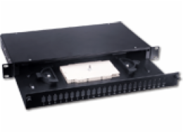 Patch panel 24xSC sim 1U černý