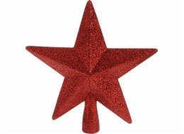 Špička vánoční 19 cm hvězda červená