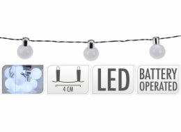 Řetěz bílý LED kuličky 180 cm