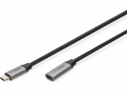 USB 3.0W 60W/5Gbps Rozšiřující kabel. USB C/USB C/ż 1M Černý typ