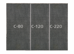 Wolfcraft Wolfcraft 5 x samodržná mřížková plátna  80, 120, 220  8468000