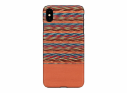 Pouzdro MAN&WOOD SmartPhone iPhone XS Max hnědé kostkované černé