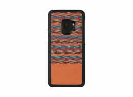 Pouzdro MAN&WOOD SmartPhone Galaxy S9 hnědé kostkované černé