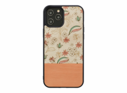 Pouzdro MAN&WOOD pro iPhone 12 Pro Max růžový květ černý