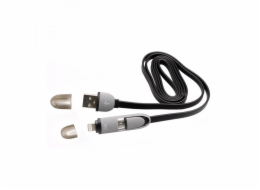 Sbox USB->Micro USB+IPH.5 M/M 1M black 2IN1B
