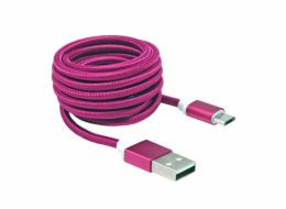 Sbox USB->Micro USB M/M 1.5m USB-10315P pitaya pink