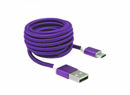 Sbox USB->Micro USB M/M 1m USB-10315U plum purple