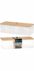 Organizér s bambusovým víčkem 23,5x9,5 cm