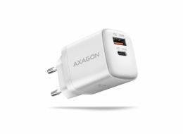 AXAGON ACU-PQ30W Sil nabíječka do sítě 30W, 2x port (USB-A + USB-C), PD3.0/PPS/QC4+/SFC/AFC/Apple, bílá