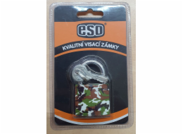 Zámek visací 38 mm dekor Army (3 klíče) blistr