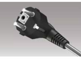 Patrol připojení kabel s PP-50 Z/U UNS SCHUKO Plug 1,5M H03VV-F 3X1 White-W-97165
