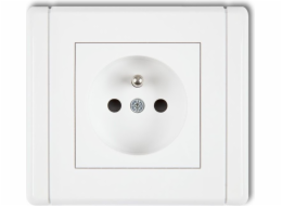 Karlik Single Socket Flexi Z/U 2p+s Biały (FGP-1Z)