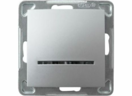 Ospel Single switch Impresja se stříbrným podsvícením (LP-1YS/m/18)