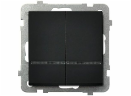 Ospel Sonata 16AX IP20 s podsvícením, černá metalíza (LP-2RS/m/33) Lustrový spínač