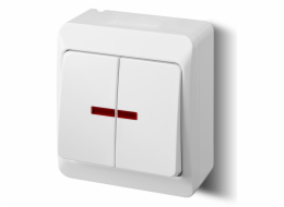 Elektro-Plast Hermes nástěnný konektor, osvětlený, bílý (0342-02)