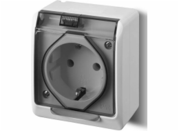 Elektro-Plast Hermes Hermetic Schuko Z/U s kouřovou chlopní 16a IP44 White (0324-01)