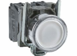 Schneider Electric 22mm White Control Tlačítko se vlastním kontrolou s 1Z 1R podsvícení (XB4BW31M5)