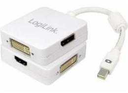 LogiLink DisplayPort Mini AV adaptér - DisplayPort - HDMI - DVI-I bílý (CV0045A)