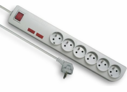 Power Strip Elgothech PSF2 Anti-Redevix 6 Sockets 1,5 m White (PSF2-601)