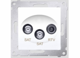 SIMON 54 MODULE WHITE RTV-2XSAT 1DB SOCKET