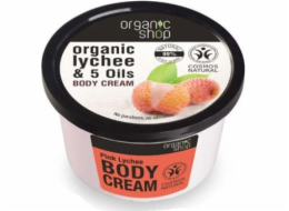 Organic Shop Body Cream - Dry a citlivá kůže růžová lychee 250 ml
