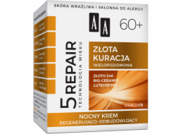AA AGE AGE TECHNOLOGIE 5REPAIR 60+ ZLATÉ Ošetření Regenerující a stavět krém na noc 50 ml