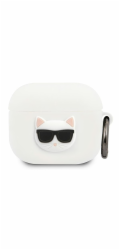 Karl Lagerfeld Case Karl Lagerfeld Klaca3silchwh Apple Airpods 3 Bílá/bílá silikonová chupeta