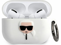 Karl Lagerfeld Karl Lagerfeld Klacapsilglwh Airpods Pro Cover White/White Silicone Iconik