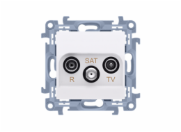 Kontakt-Simon R-TV-SAT průchozí anténní zásuvka 10dB bílá (CASP.01/11)
